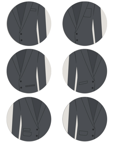 pocket style in men blazers